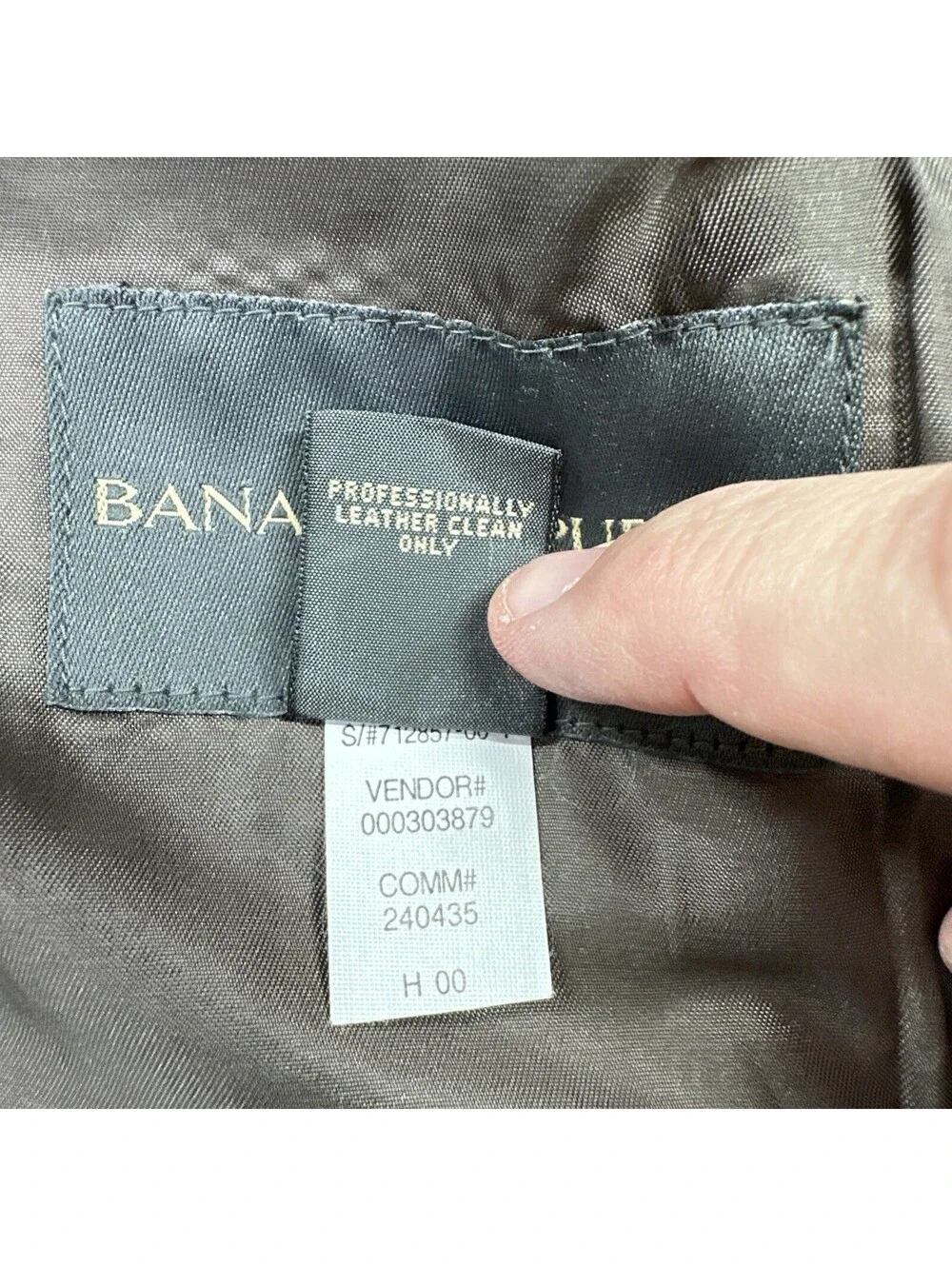 Banana Republic Heavy 100% Full Grain Brown Leather Sz Med 3 Button Blazer